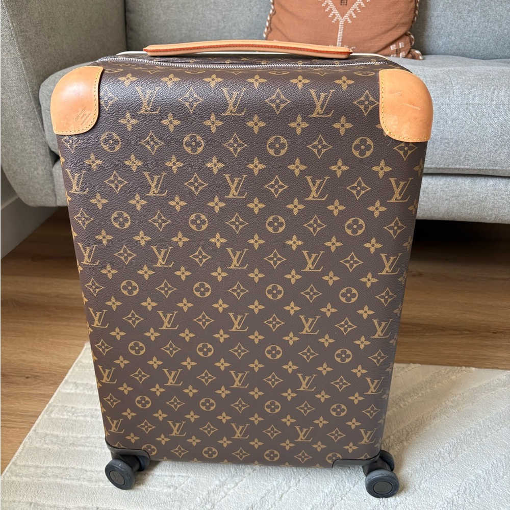 Louis Vuitton Brown and Tan Monogram Rolling Suitcase